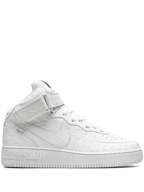 x Louis Vuitton x Virgil Abloh Air Force 1 Mid "White/White" sneakers by NIKE