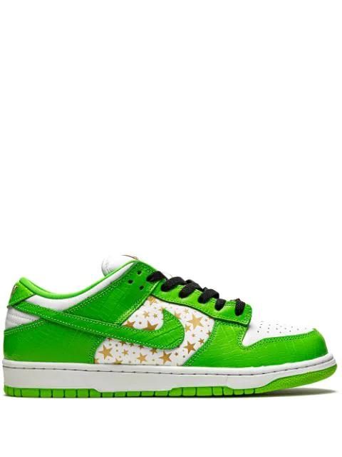 x Supreme SB Dunk Low "Stars - Mean Green" sneakers by NIKE