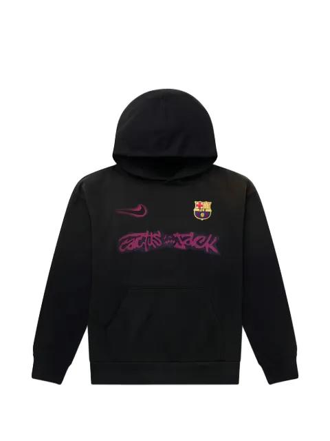 x Travis Scott x FC Barcelona Cactus logo-print hoodie by NIKE