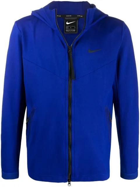 zip-front hoodied sweatshirt by NIKE