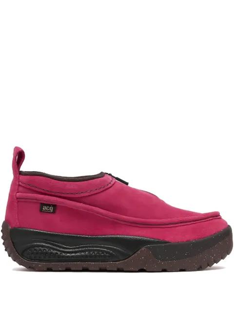 zip-front suede low-top sneakers by NIKE