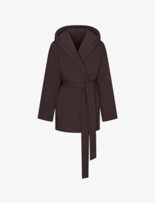 Hooded Wrap Puffer Nylon Coat by NIKESKIMS