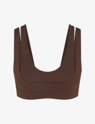 Matte Double-Strap Scoop Sports Bra by NIKESKIMS