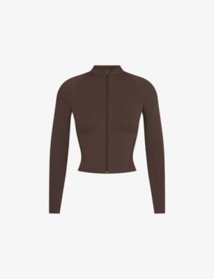 Matte Mock-Neck Full Zip Jacket by NIKESKIMS