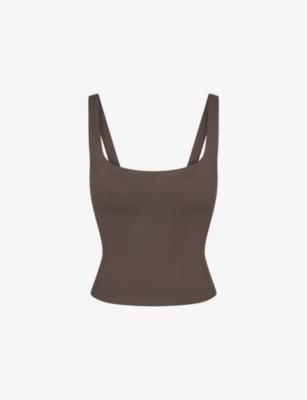 Matte Square-Neck Jersey Tank Top by NIKESKIMS