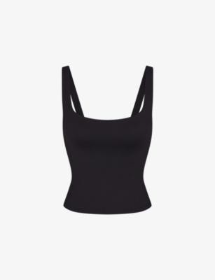 Matte Square-Neck Jersey Tank Top by NIKESKIMS