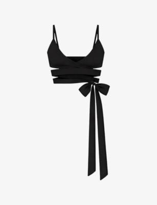Matte Wrap-Front Bra by NIKESKIMS