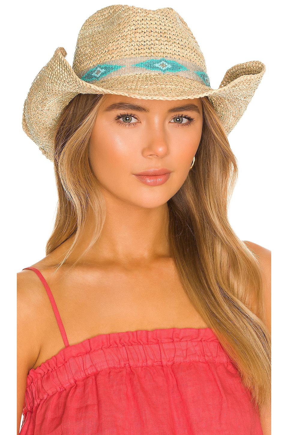 Nikki Beach Blue Jaye Hat in Tan by NIKKI BEACH