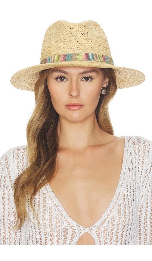 Nikki Beach Kelly Fedora Hat in Beige by NIKKI BEACH