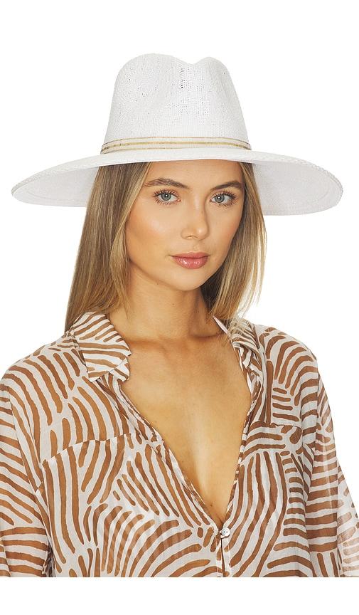Nikki Beach Michelle Fedora Hat in White by NIKKI BEACH