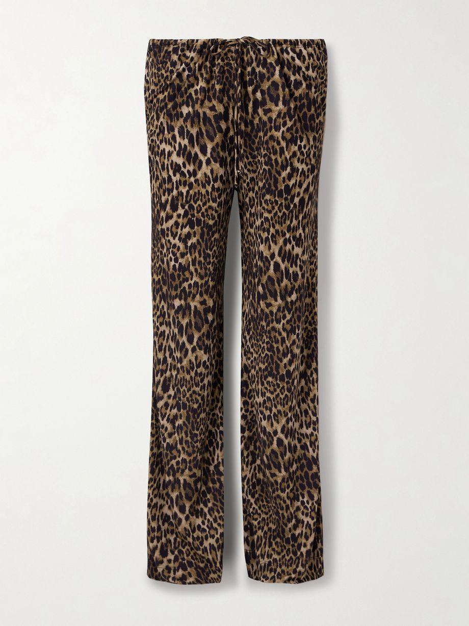 Adriel leopard-print crepe de chine wide-leg pants by NILI LOTAN