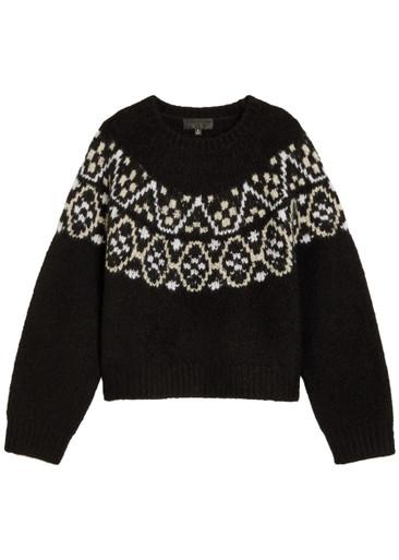 Chrissy patterned cashmere and silk-blend jumper by NILI LOTAN