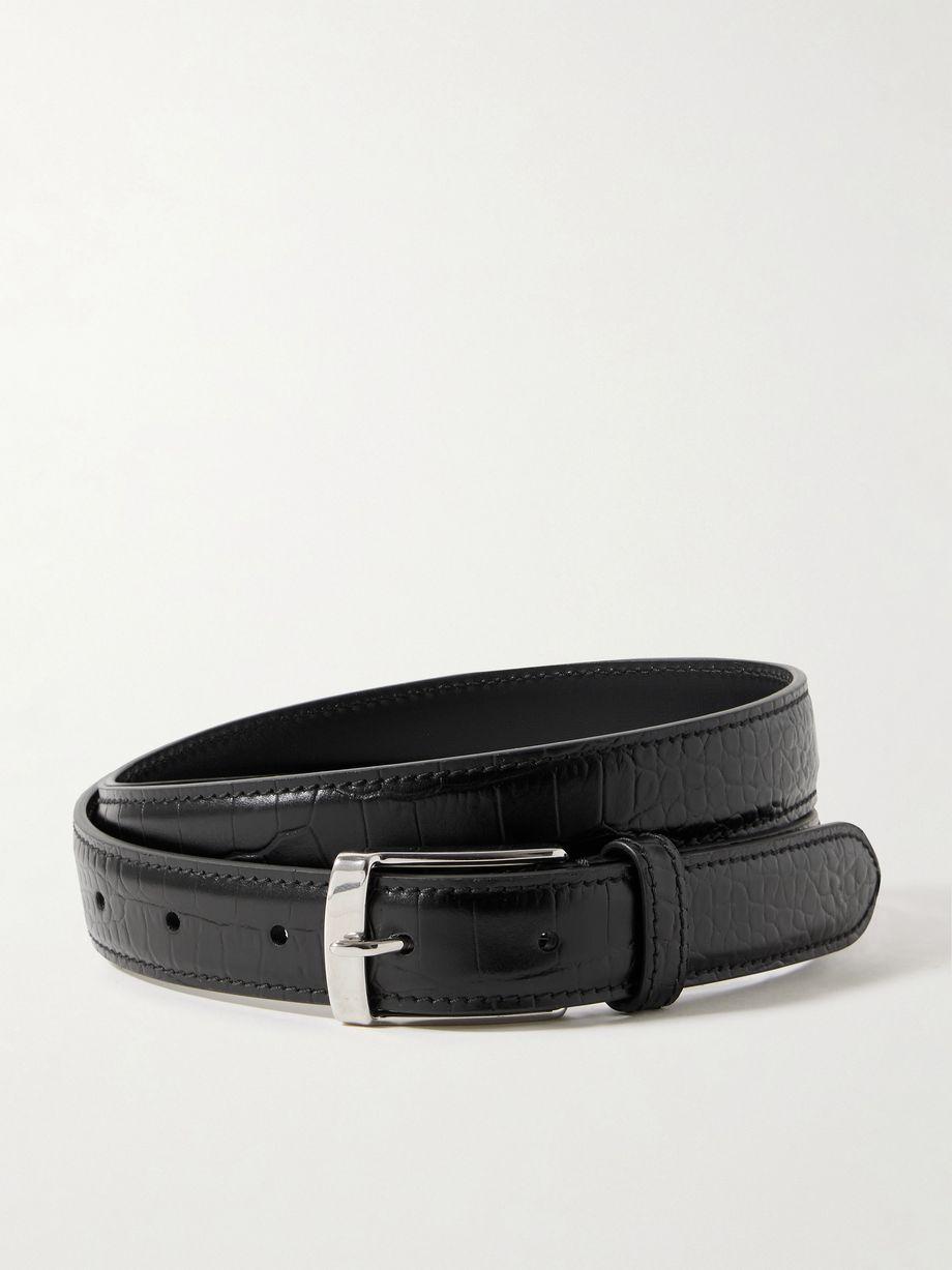 Dana croc-effect leather belt by NILI LOTAN