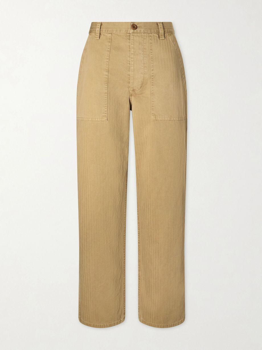 Earl herringbone cotton straight-leg pants by NILI LOTAN