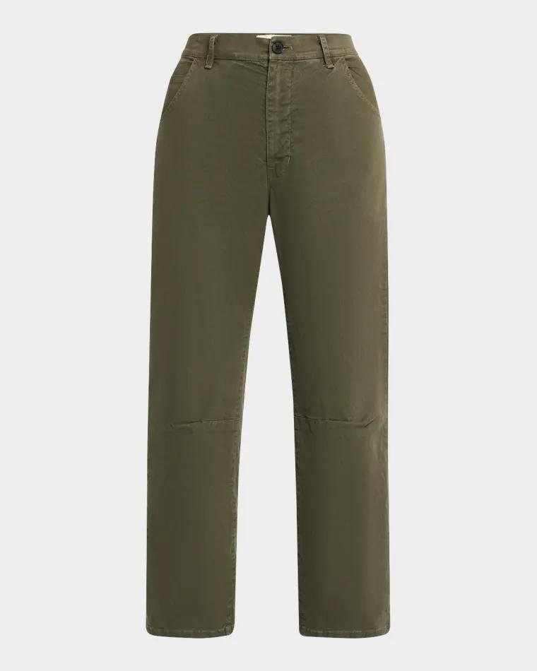 Emerson Brushed Cotton Barrel-Leg Crop Pants by NILI LOTAN