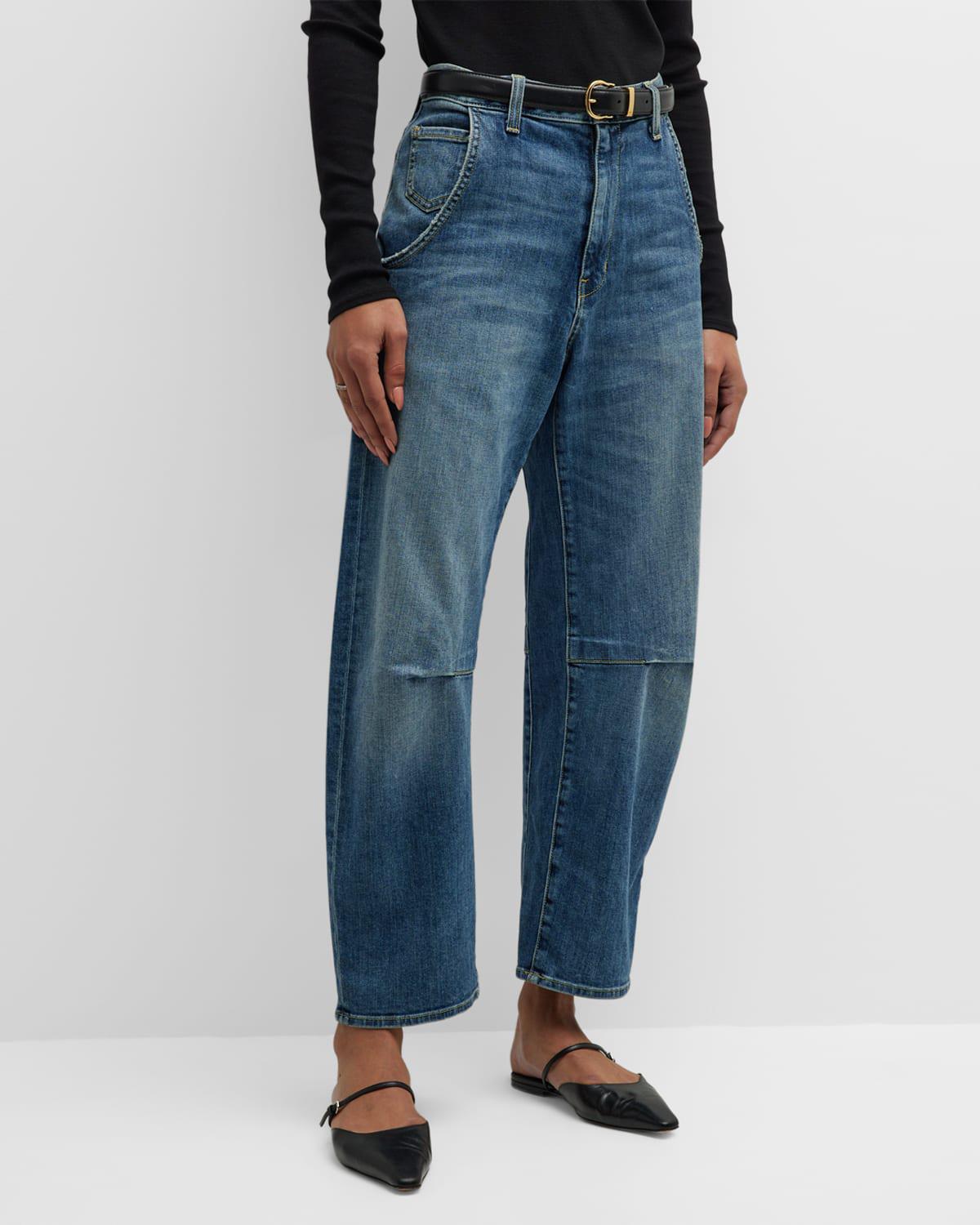 Emerson Wide-Leg Faded Denim Jeans by NILI LOTAN