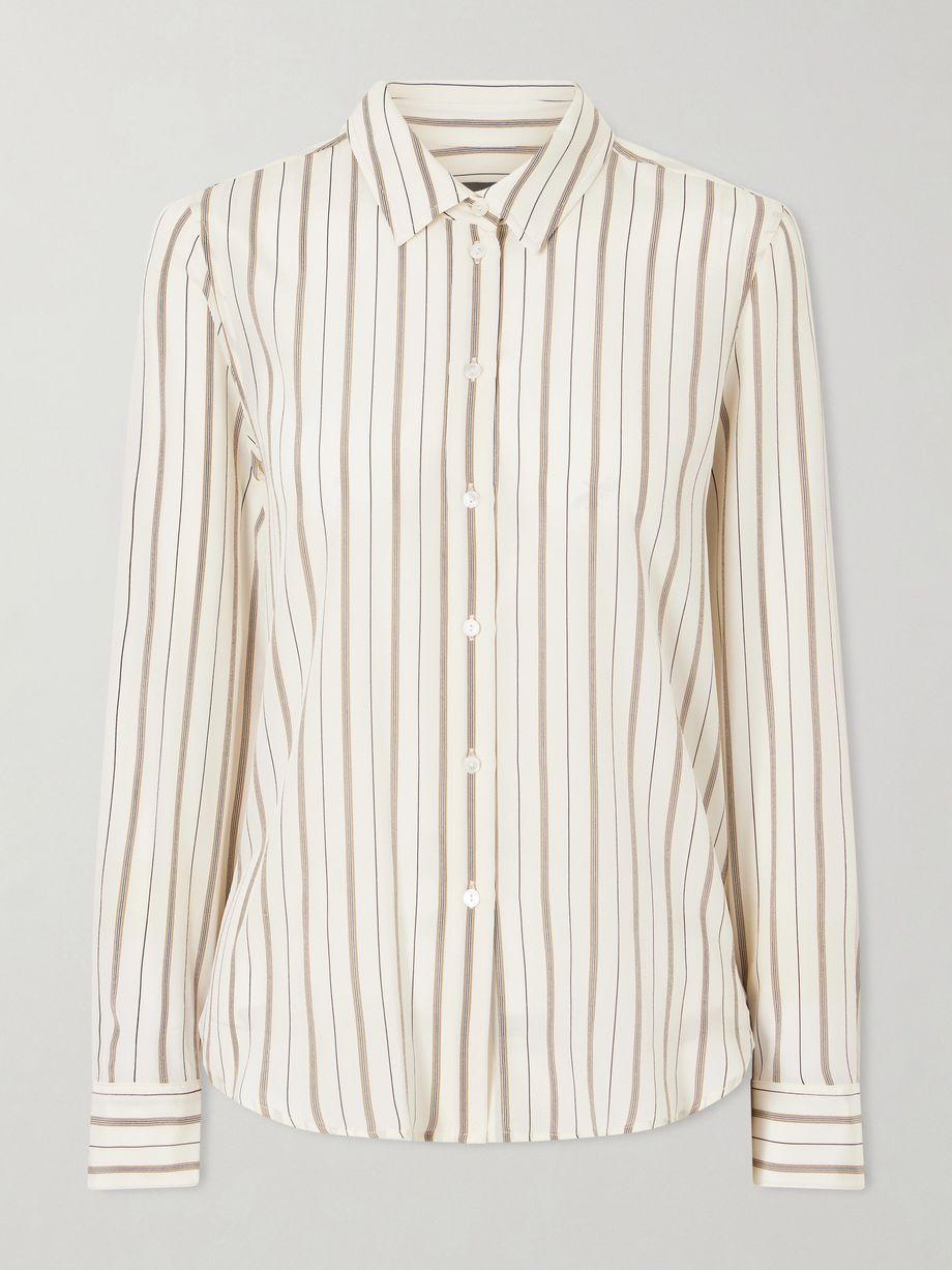 Gaia striped silk shirt by NILI LOTAN