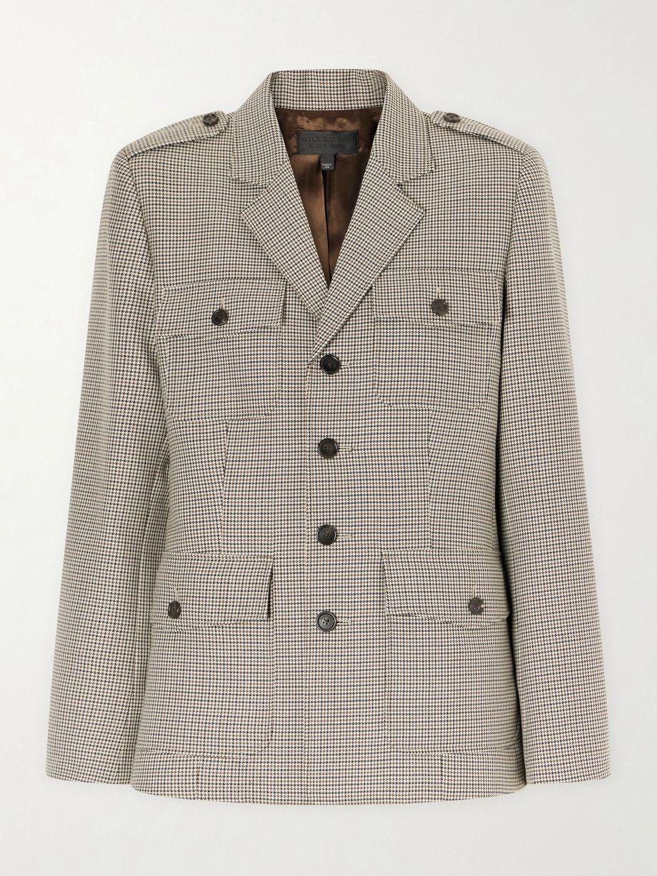 Hazel houndstooth wool jacket by NILI LOTAN