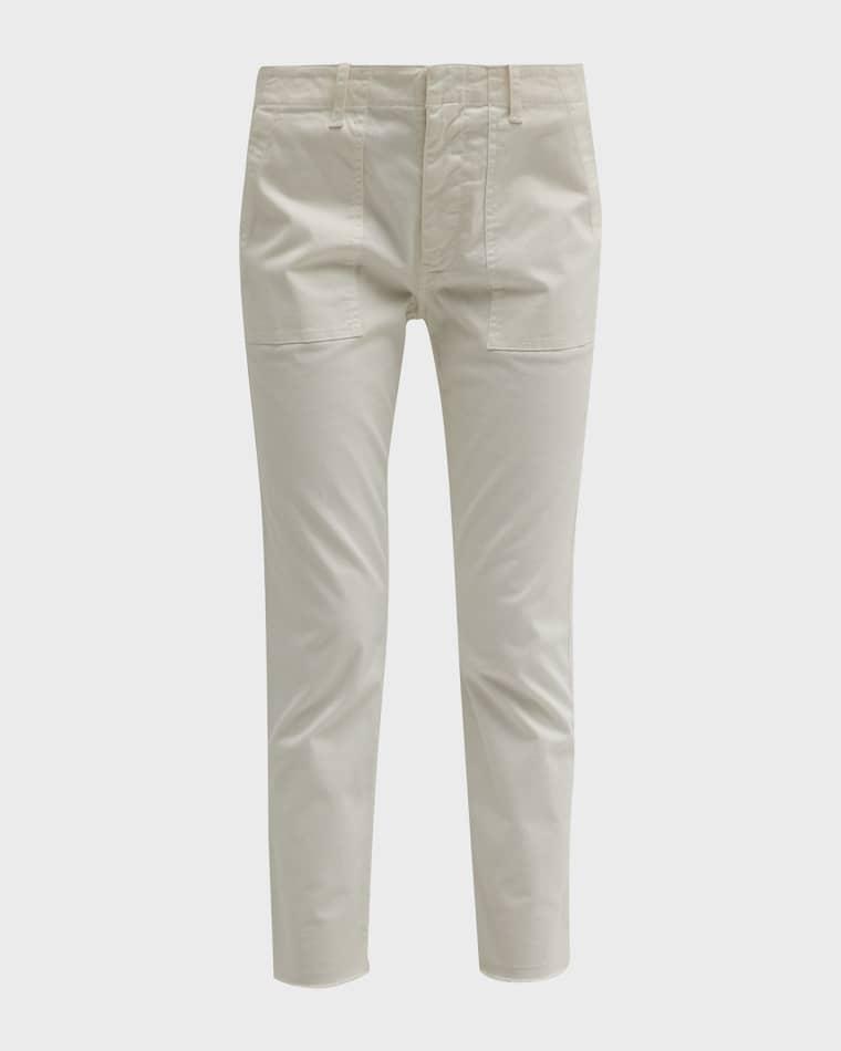 Jenna Cropped Raw-Edge Pants by NILI LOTAN