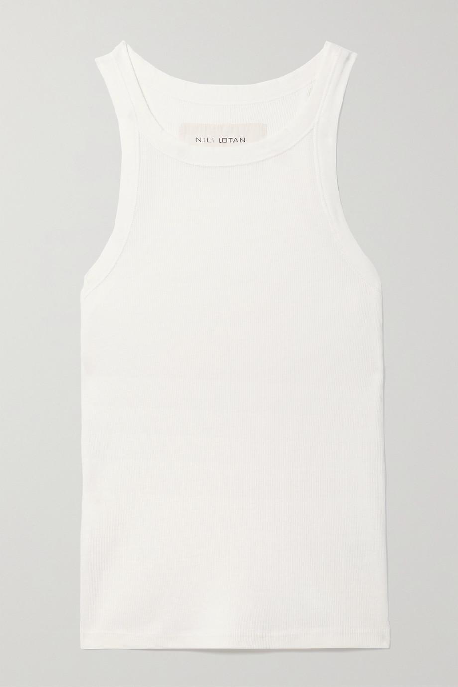 Jennifer ribbed cotton-jersey tank by NILI LOTAN