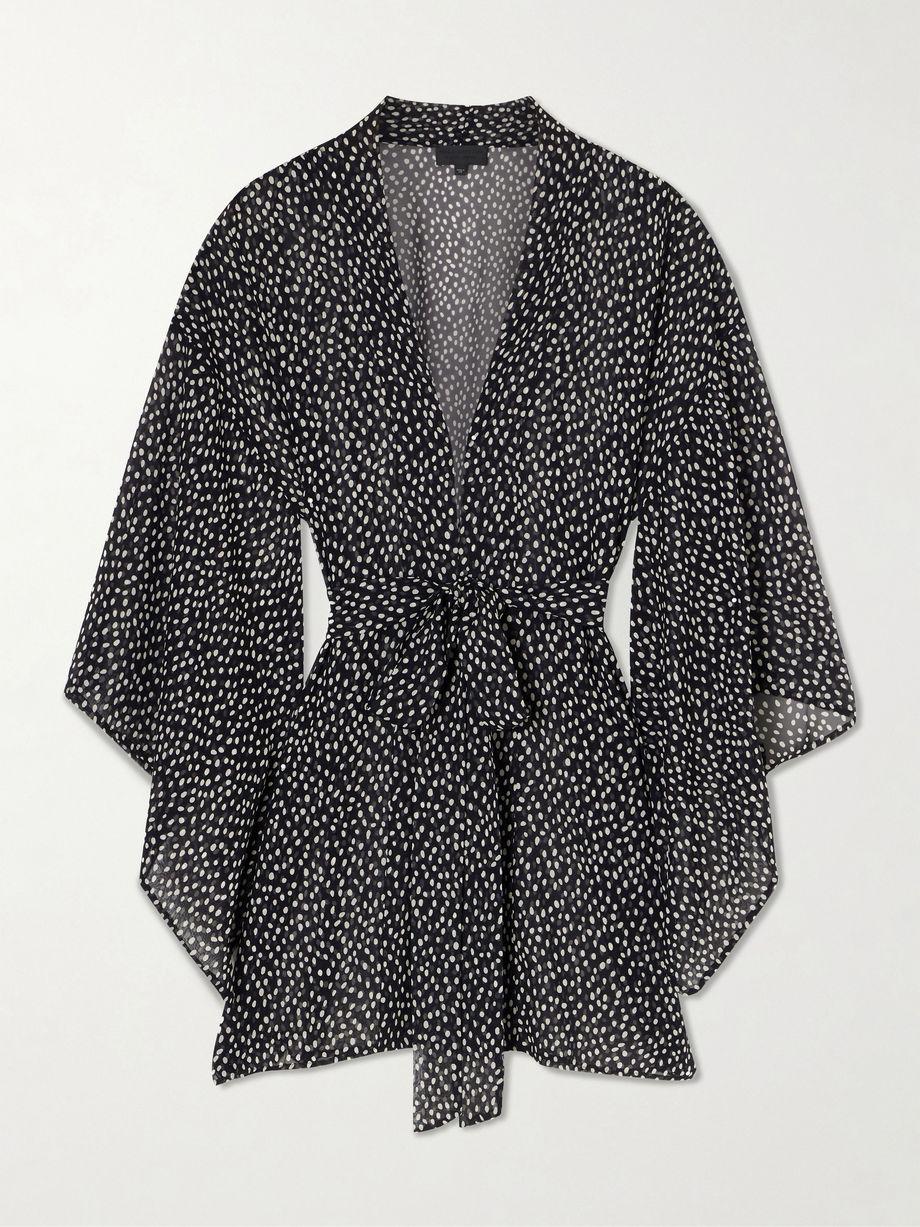 Kima printed silk-chiffon kimono coverup by NILI LOTAN