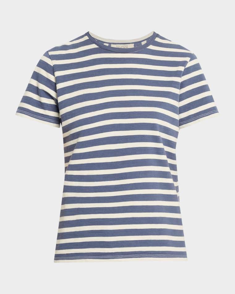 Lana Striped Short-Sleeve T-Shirt by NILI LOTAN