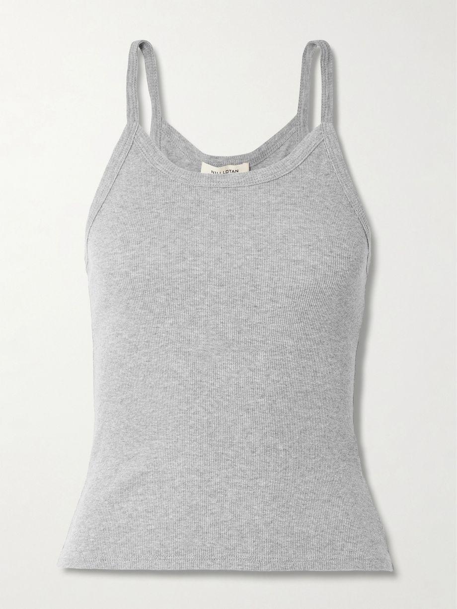 Loretta ribbed cotton-jersey tank by NILI LOTAN