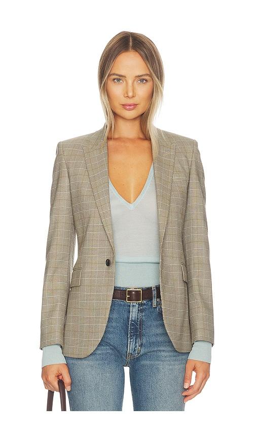 NILI LOTAN Anabel Tailored Jacket in Brown,Grey by NILI LOTAN