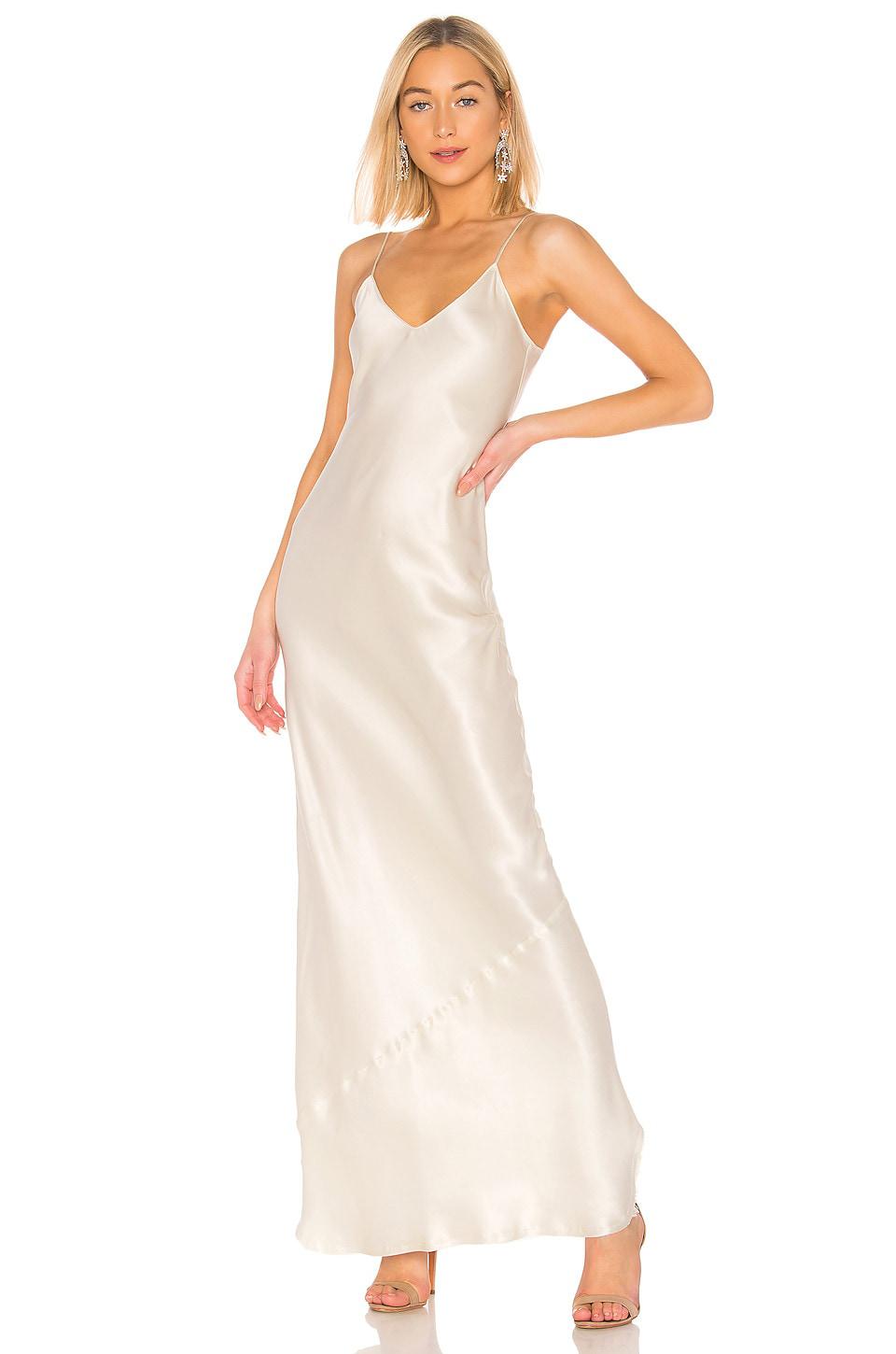NILI LOTAN Cami Gown in Cream by NILI LOTAN