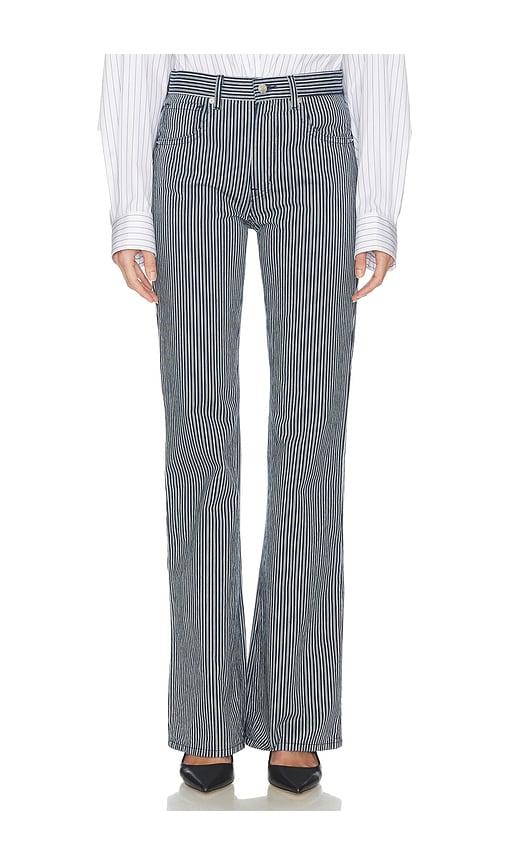 NILI LOTAN Celia Striped Jean in Navy by NILI LOTAN