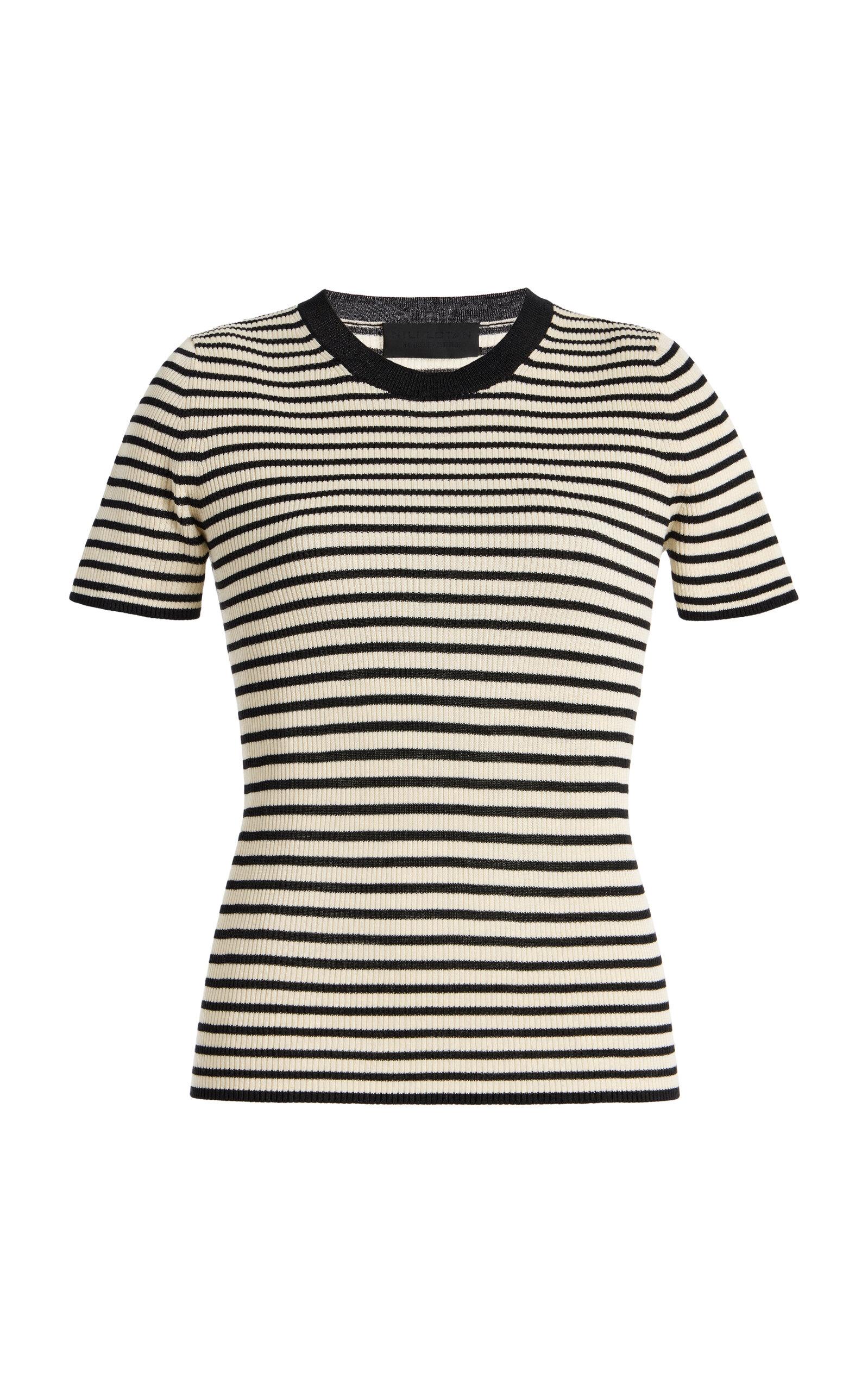 NILI LOTAN Hettie Striped Silk T-Shirt - Moda Operandi by NILI LOTAN