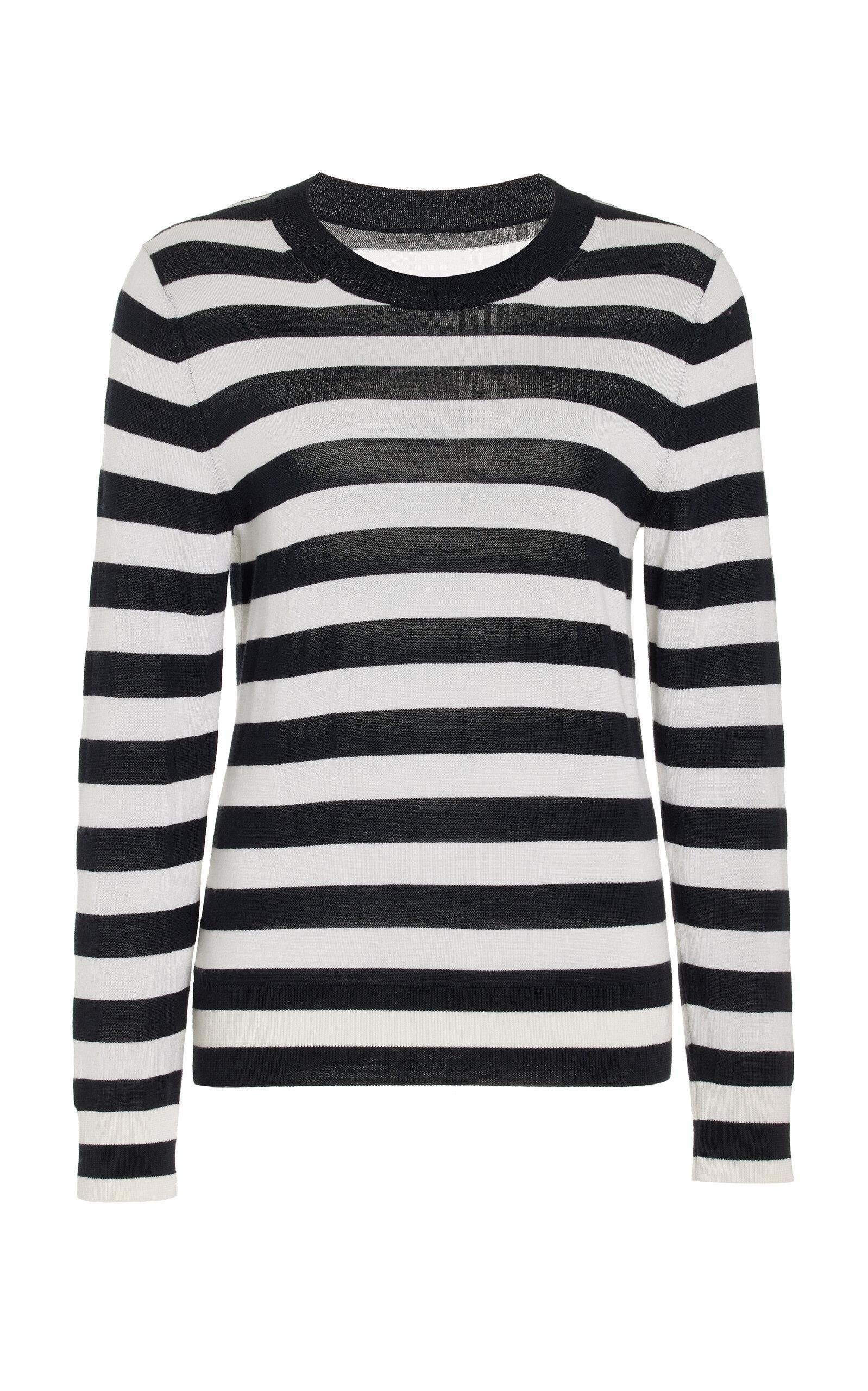 NILI LOTAN - Meir Merino Wool And Silk-Blend Sweater - Stripe - S - Moda Operandi by NILI LOTAN