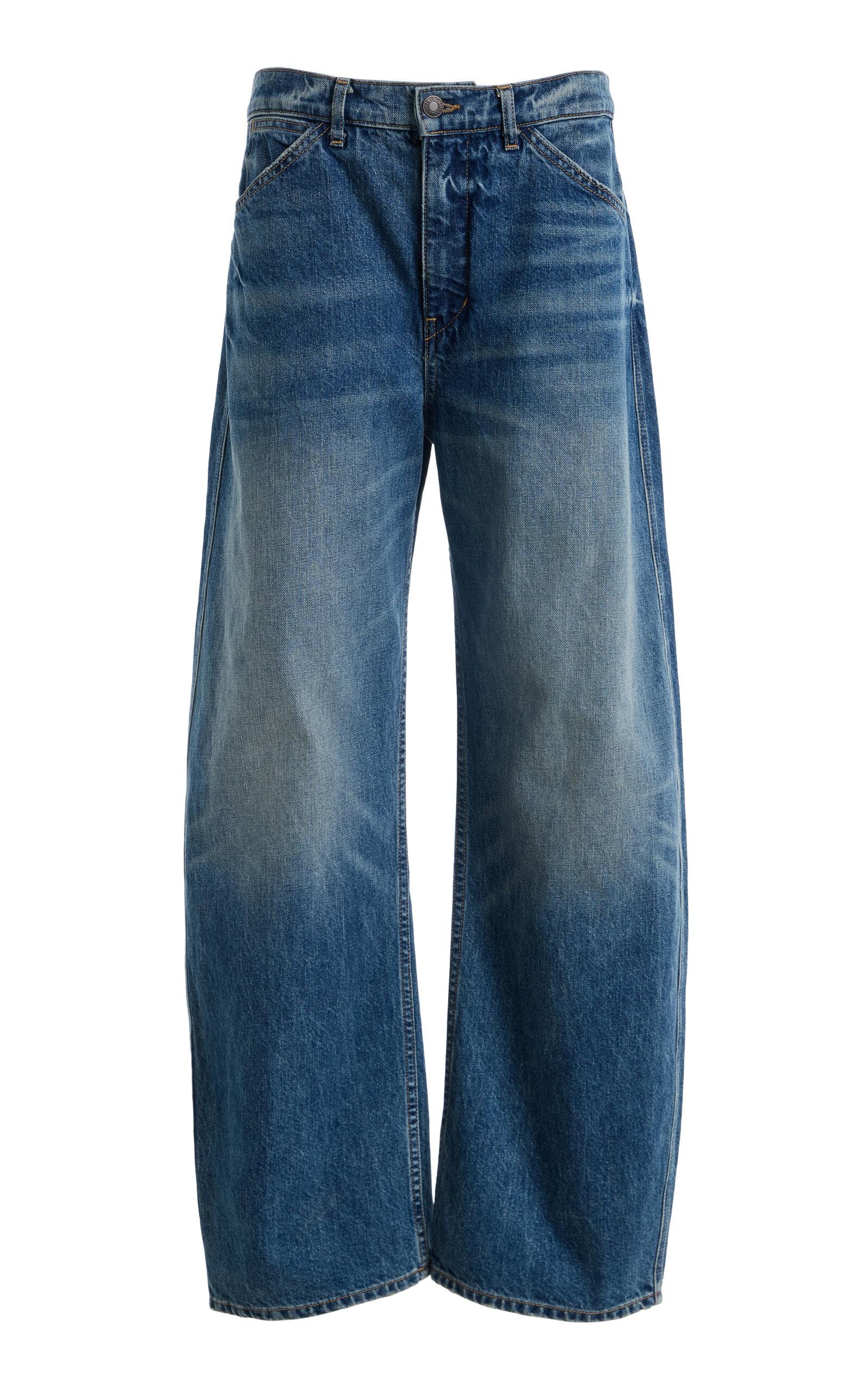 NILI LOTAN Tribeca Stretch Mid-Rise Barrel-Leg Jeans - Moda Operandi by NILI LOTAN