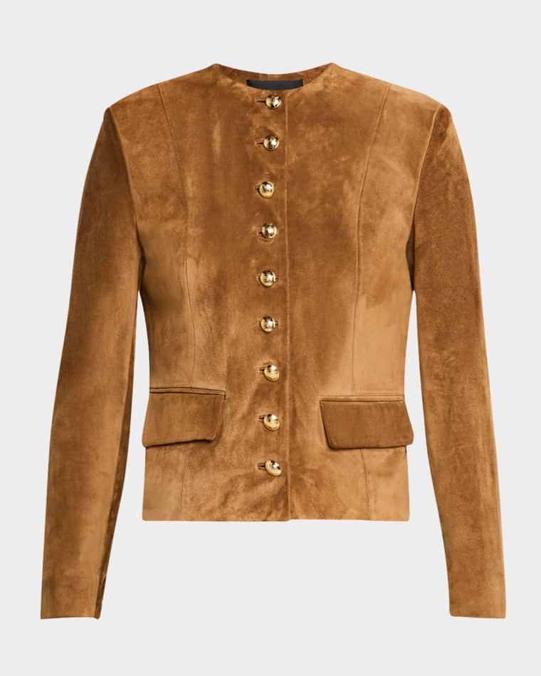 Nanon Short Suede Jacket by NILI LOTAN