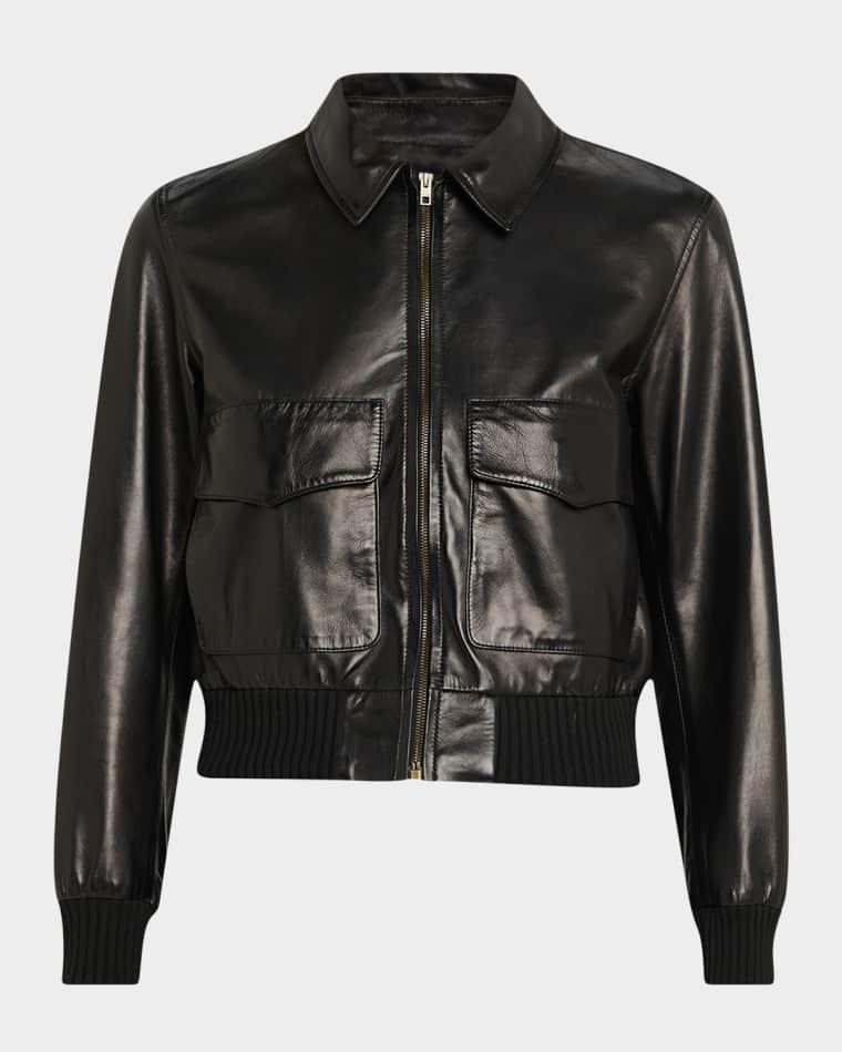 Redley Leather Bomber Jacket by NILI LOTAN