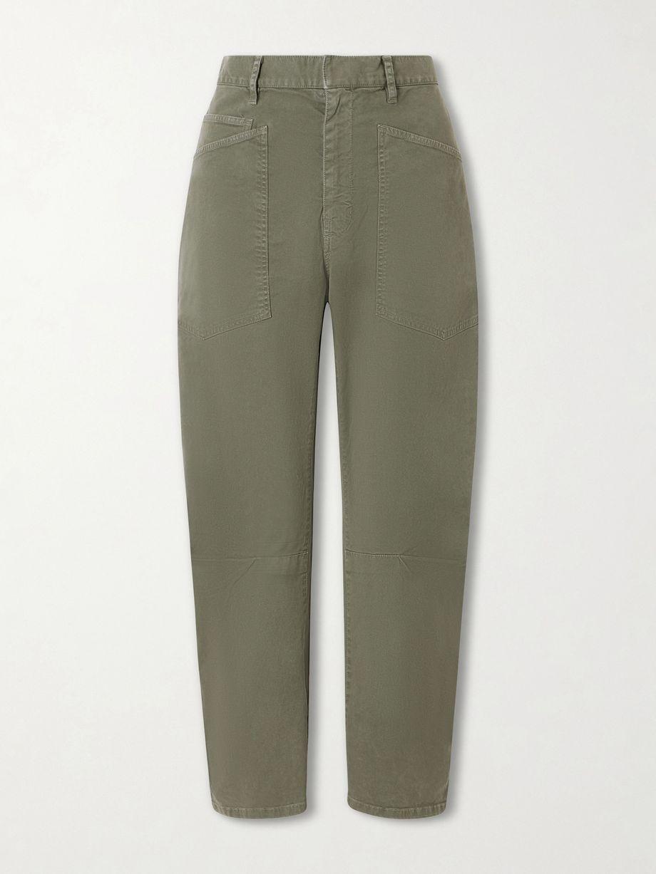 Shon cotton-blend twill tapered pants by NILI LOTAN
