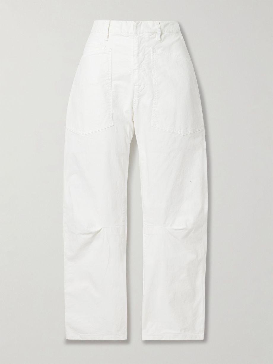 Shon cotton-blend twill tapered pants by NILI LOTAN