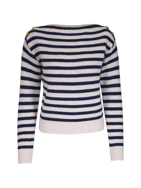 Tandy striped button sweater by NILI LOTAN