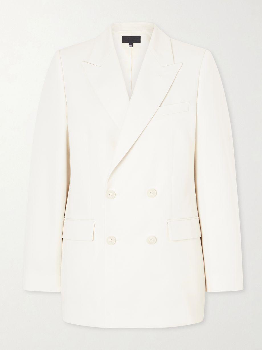 Weston double-breasted wool-gabardine blazer by NILI LOTAN