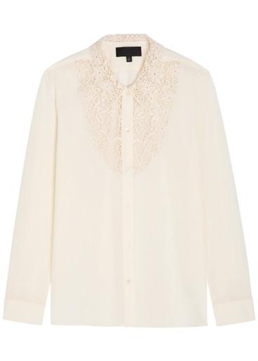 Zola lace and silk shirt by NILI LOTAN