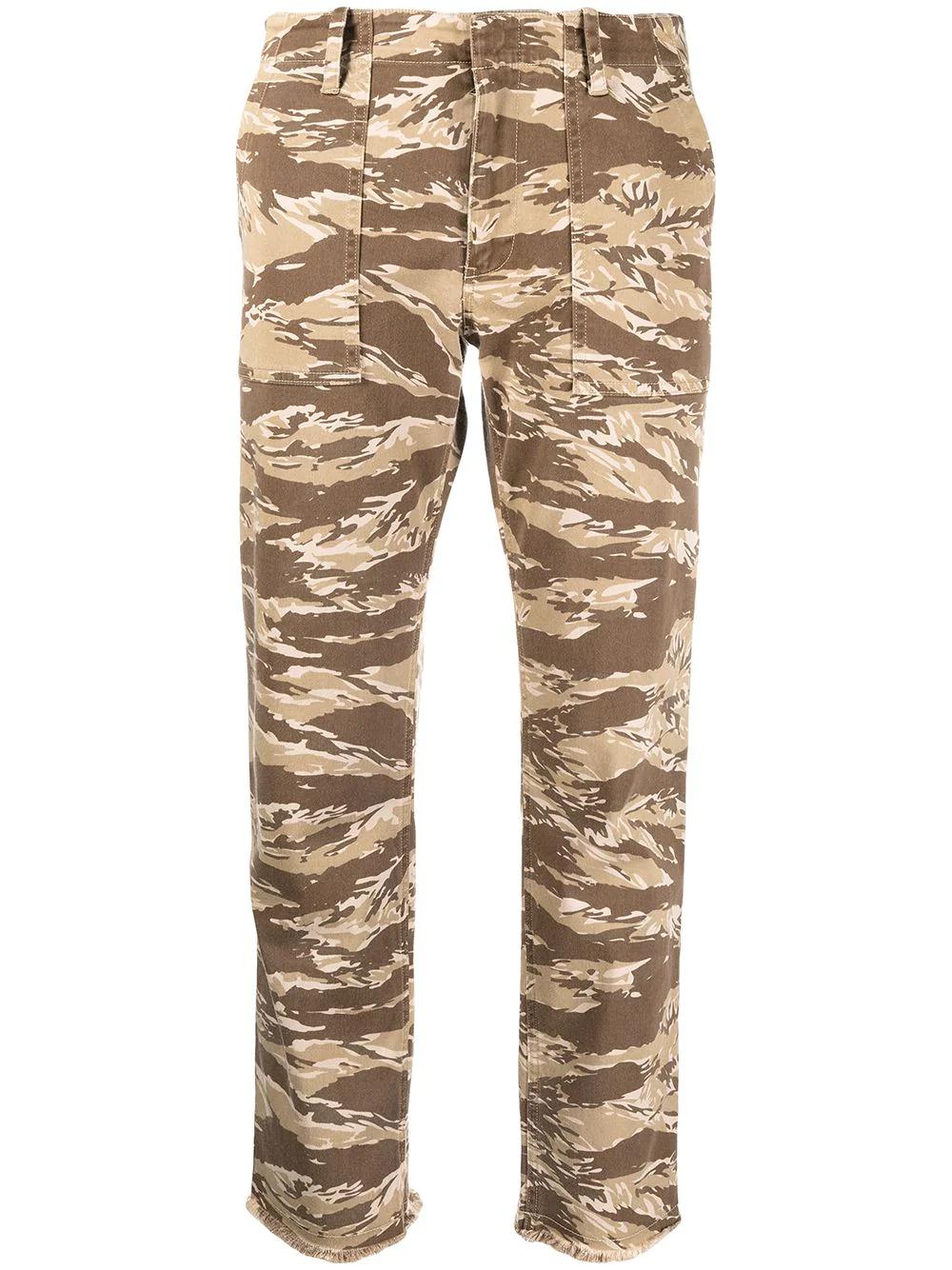 camouflage print cropped trousers by NILI LOTAN