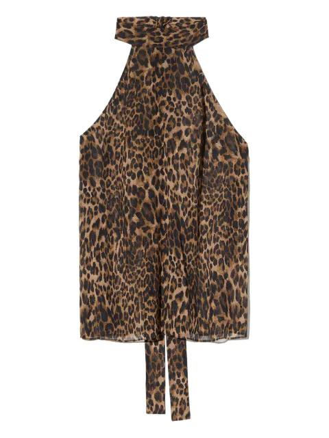 halterneck leopard-print top by NILI LOTAN