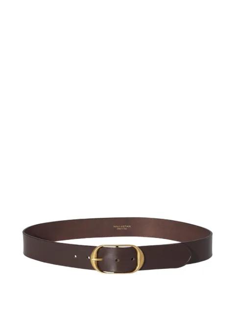 rounded-buckle leather belt by NILI LOTAN
