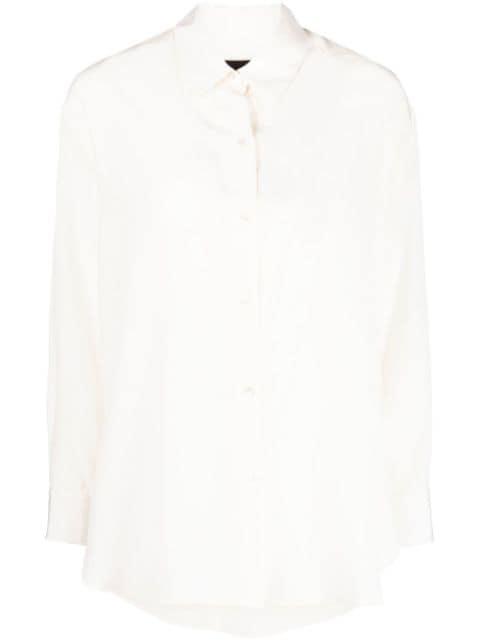 sheer silk long-sleeved shirt by NILI LOTAN