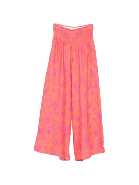 floral-print smocked palazzo pants by NIMO WITH LOVE