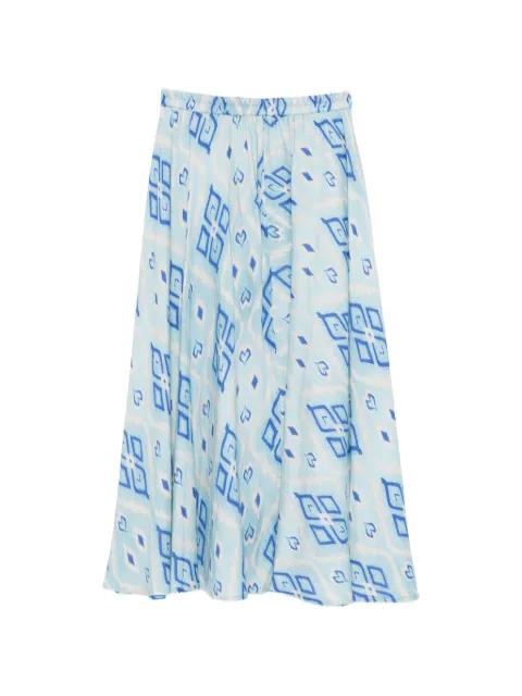 ikat-print flared midi skirt by NIMO WITH LOVE