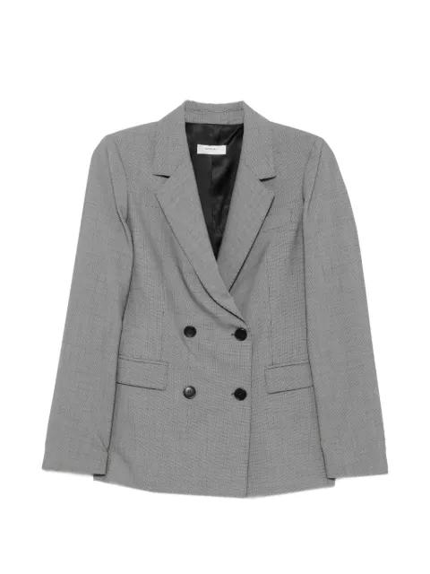 double-breasted micro-check blazer by NINA 14.7