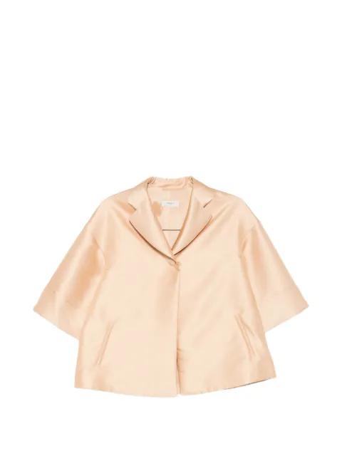 satin-finish cropped jacket by NINA 14.7