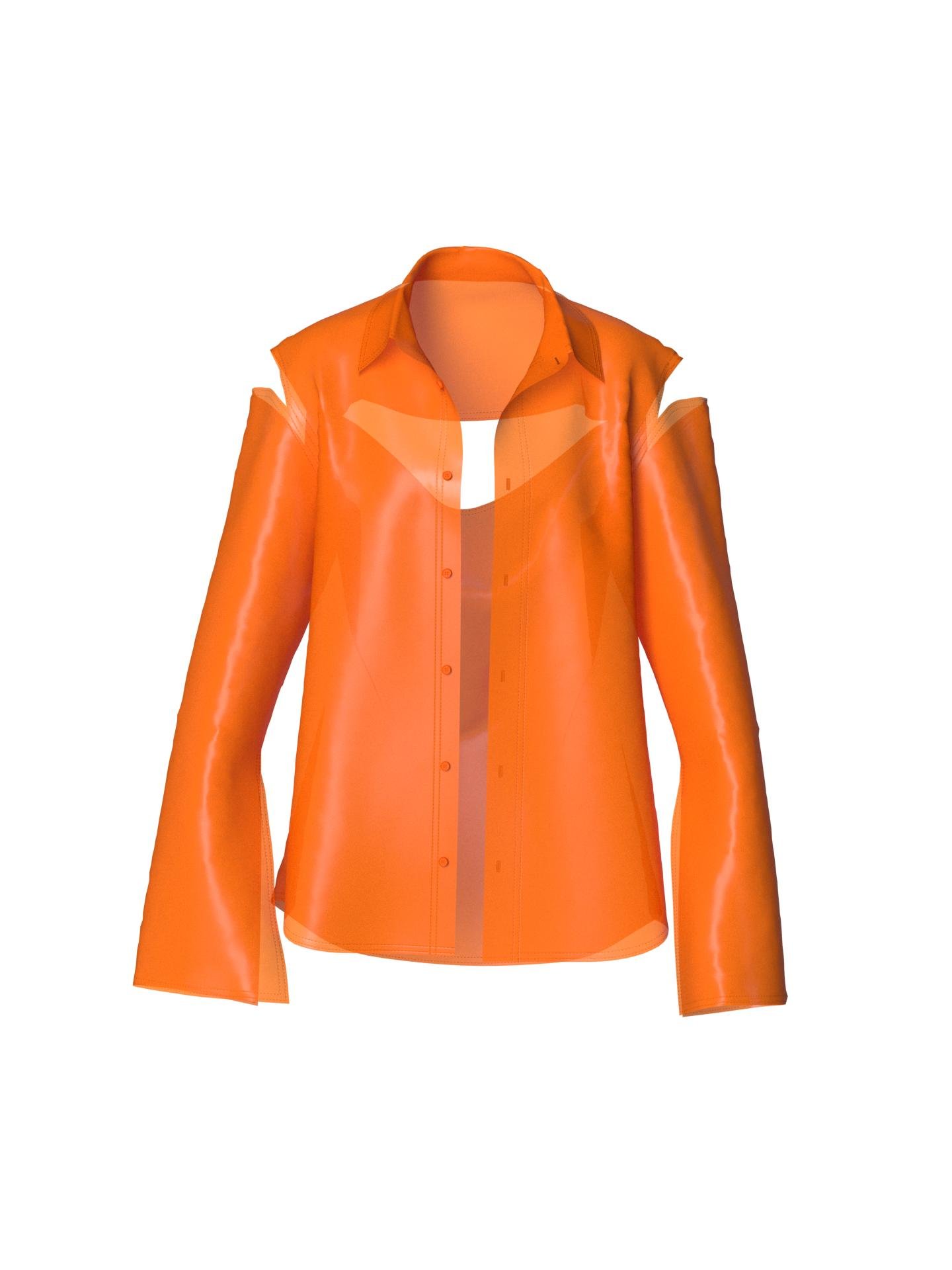 Semi-Transparent Orange Blazer by Nina Doll by NINA DOLL