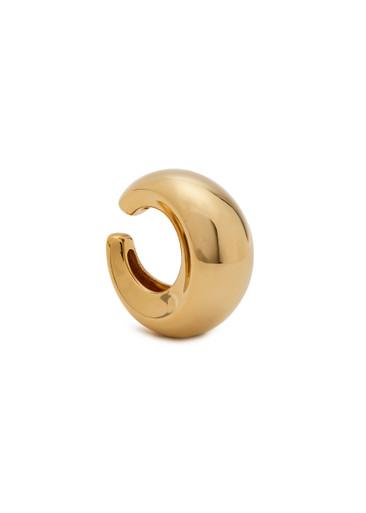 Concave small 14kt gold vermeil ear cuff by NINA GORDON